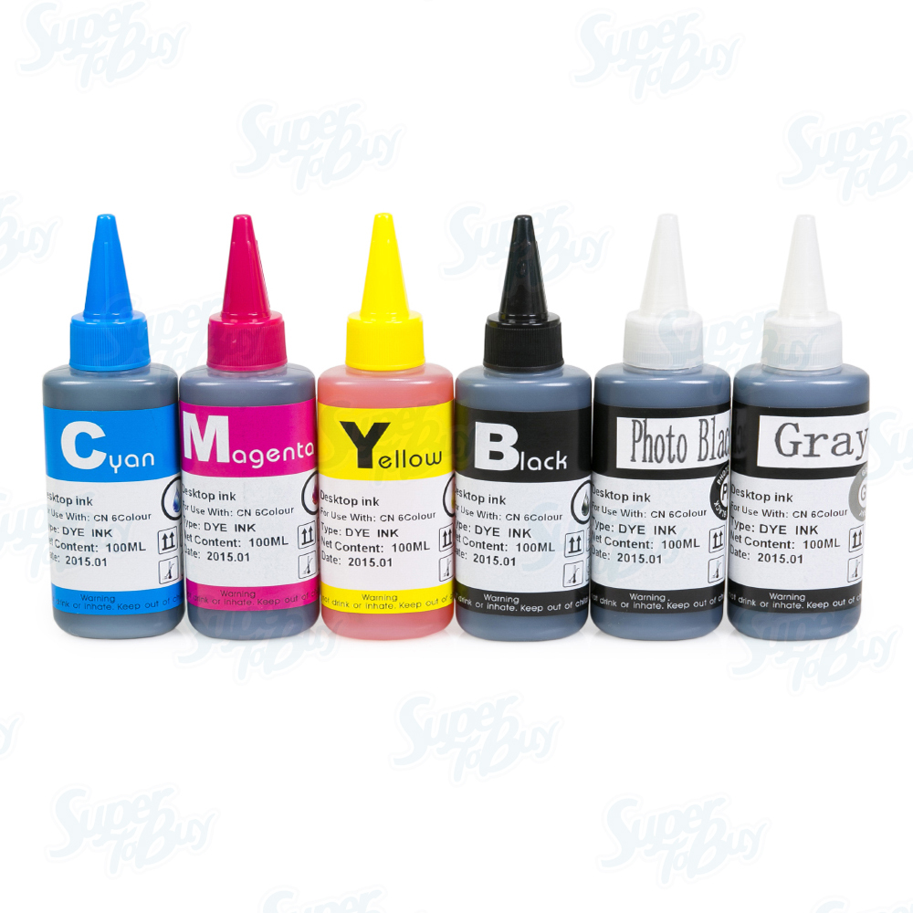 6 pack Refill Ink Bottle Set for Canon PGI-270 CLI-271 PIXMA TS8020 TS9020