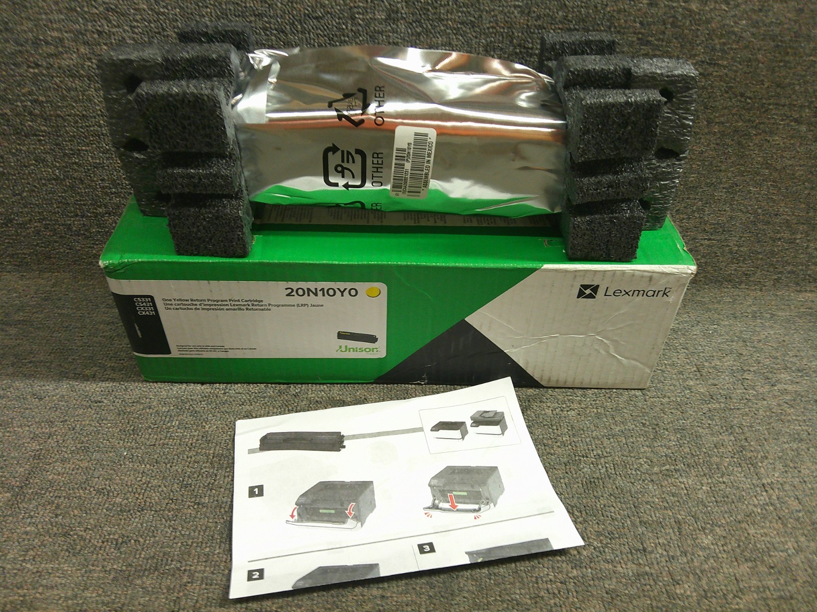 20N10Y0 New Genuine Lexmark Yellow Toner for CS331 CX331 CS431 CX431 series