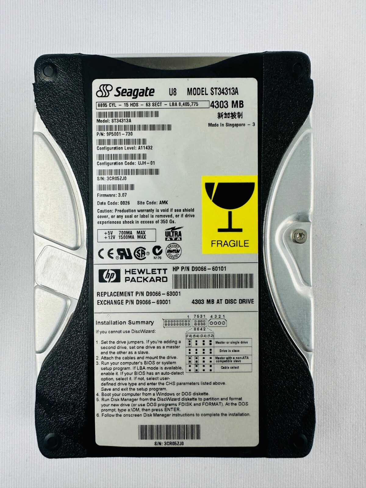 Seagate 9P5001-730 ST34313A Hard Drive