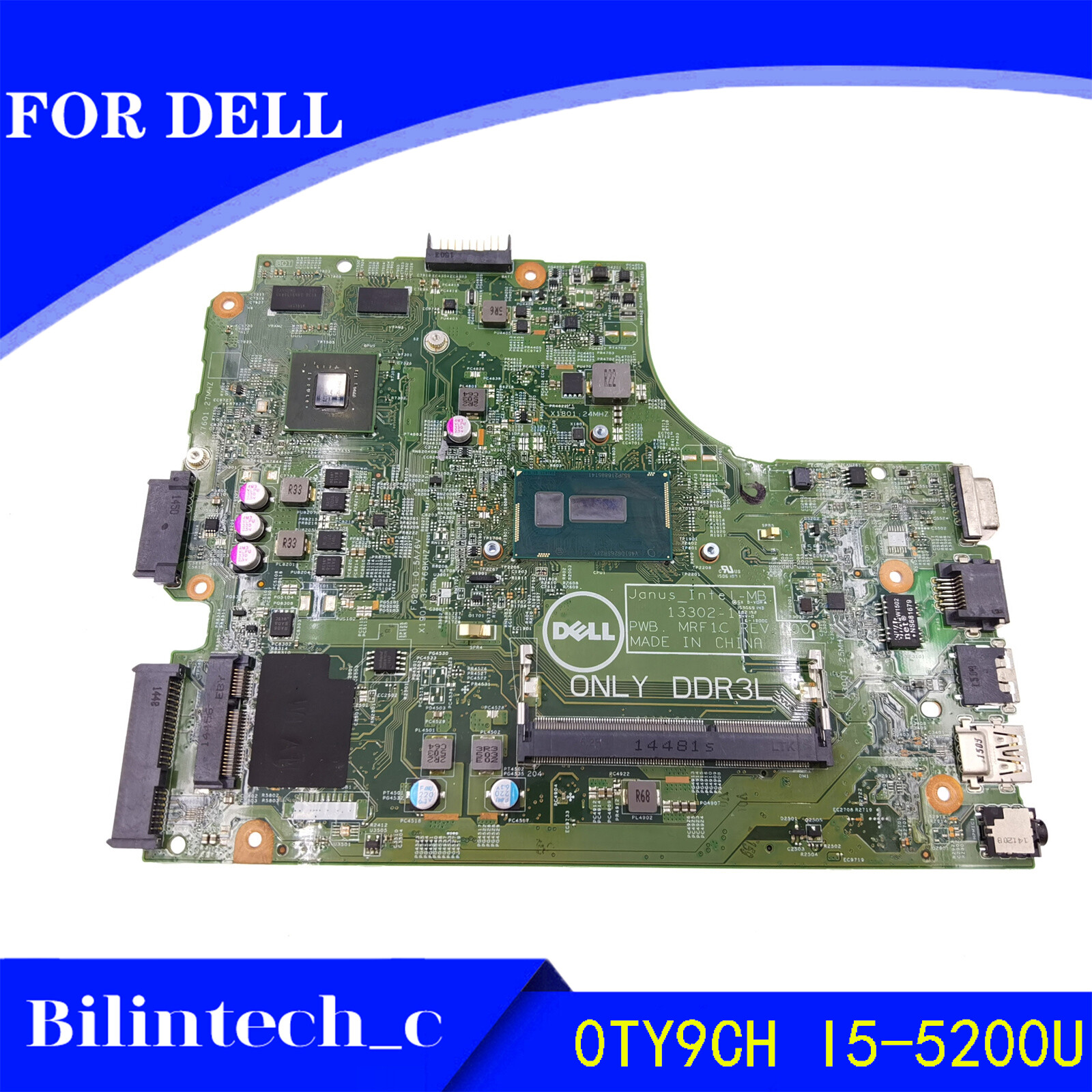 0TY9CH FOR DELL Vsotro 3449 3549 3446 Motherbroad 13302-1 I5-5200U