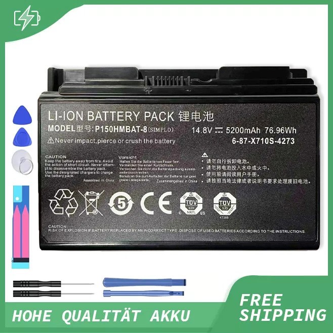 New P150HMBAT-8 X710S Battery for CLevo P170 P170HM 6-87-X710S-4271 6-87-X710S-4J72
