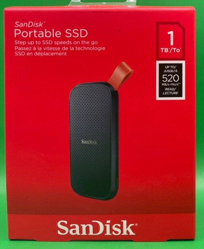 SanDisk Portable External SSD 1TB SDSSDE30-1T00-G25 Brand new