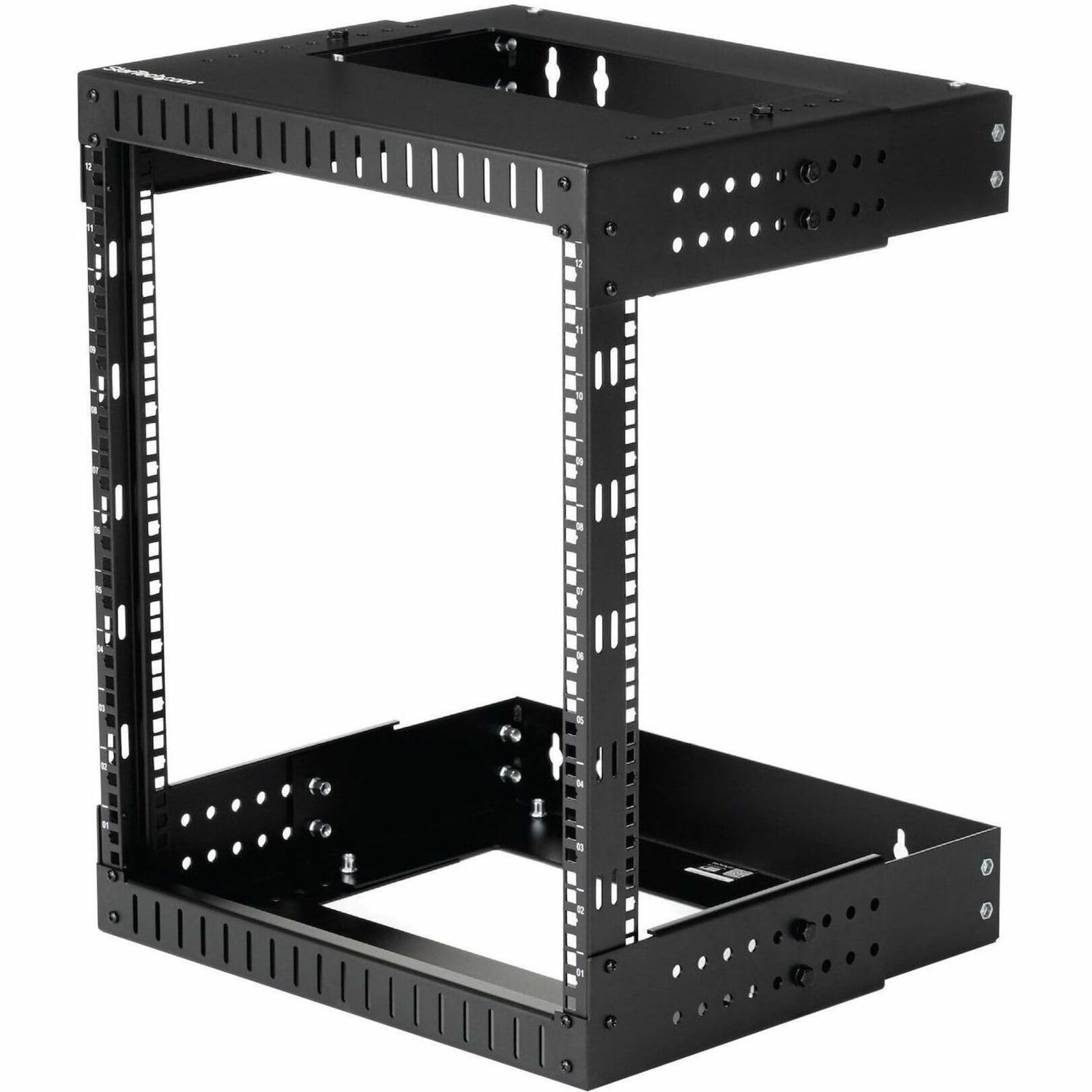 StarTech.com 2-Post 12U Heavy-Duty Wall Mount Network Rack, 19" Open Frame Se...
