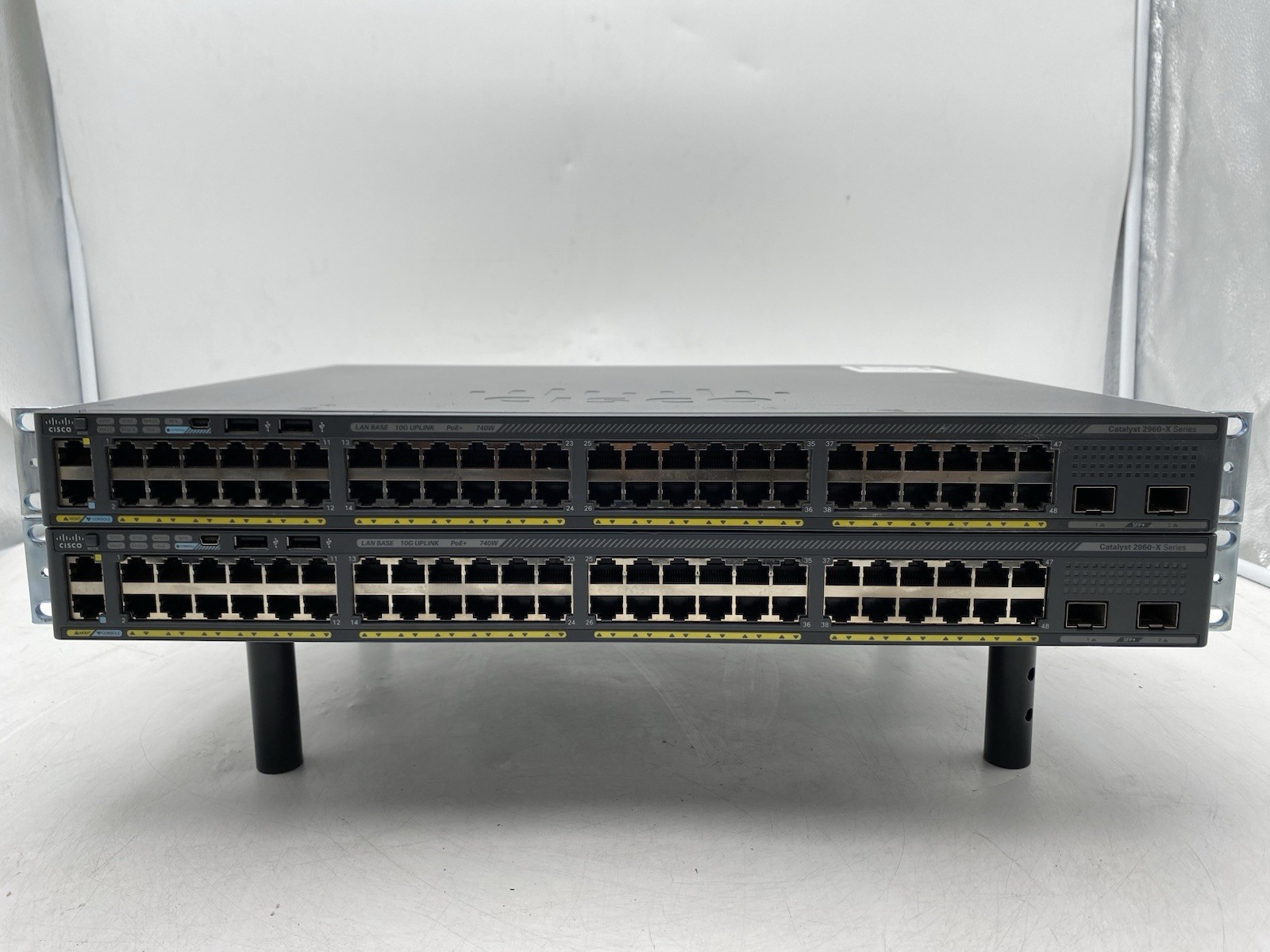 Lot of 2 Cisco Catalyst  WS-C2960X-48FPD-L 48-Port Gigabit Managed PoE+ Ethernet