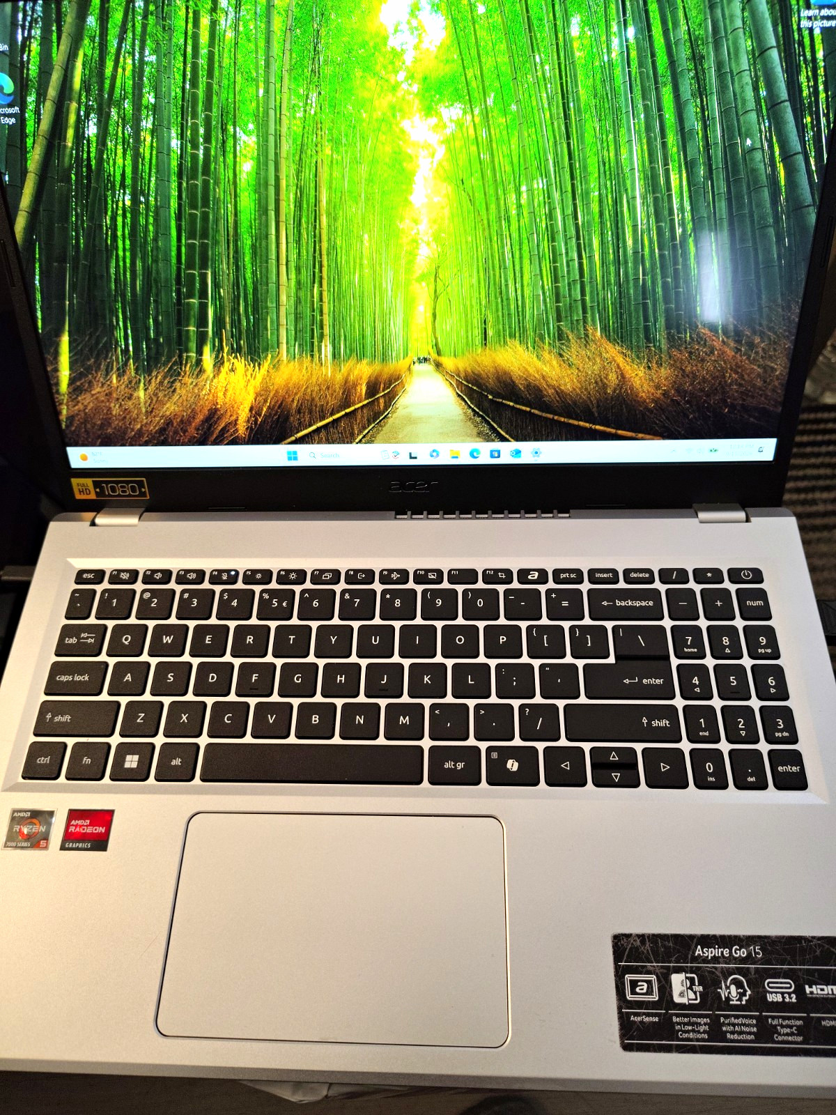 Acer Aspire Go 15 15.6" Ryzen 5 8GB 512GB SSD Win11 FHD Silver