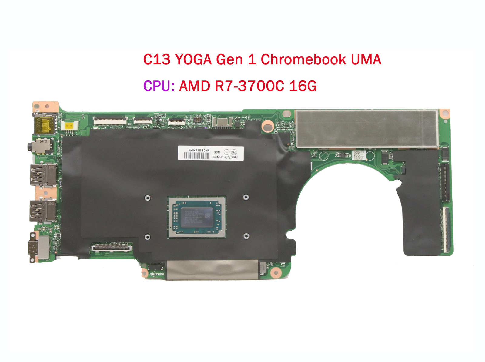 For Lenovo C13 Yoga Gen 1 Chromebook R7 3700C UMA 16G Motherboard 5B20Z48160