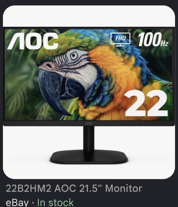AOC 22B2HM2 21.5" FHD LCD 100Hz Adaptive-Sync Slim Bezel HDMI VGA