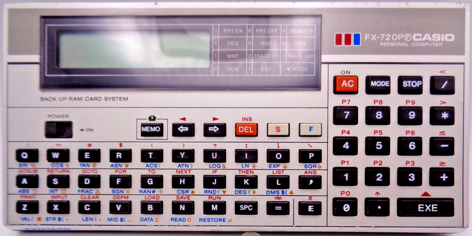 CASIO POCKET COMPUTER FX-720P (F) (+ POCKET, +RAM CARD RC-2) ✅ TESTED