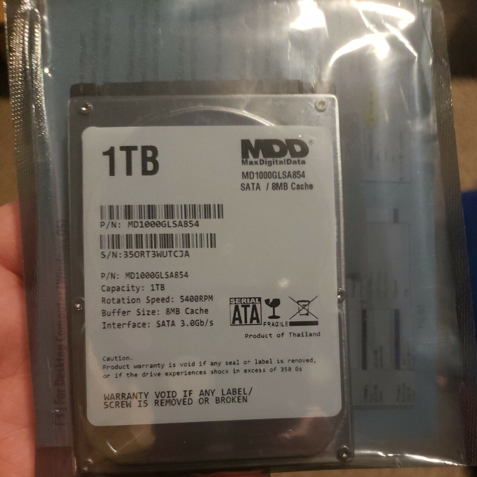 MDD 1TB 5400RPM 9.5mm 2.5\