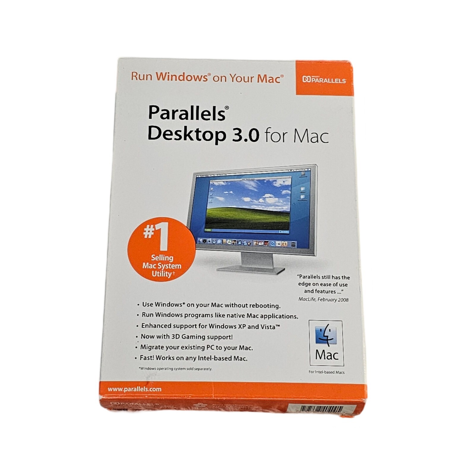 Parallels Desktop 3.0 for Mac Run Windows on Macintosh w Key Full Version Retail