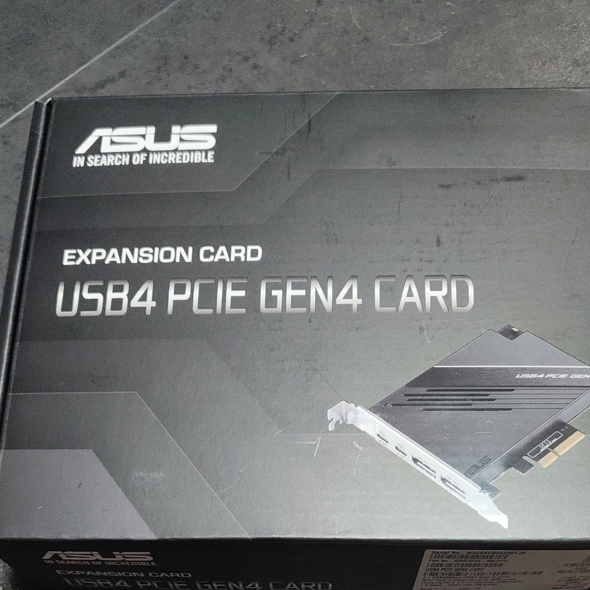 ASUS USB4 PCIe Gen4 Card Dual USB-C Ports 40Gbps DisplayPort 1.4 60W Quick Chrg