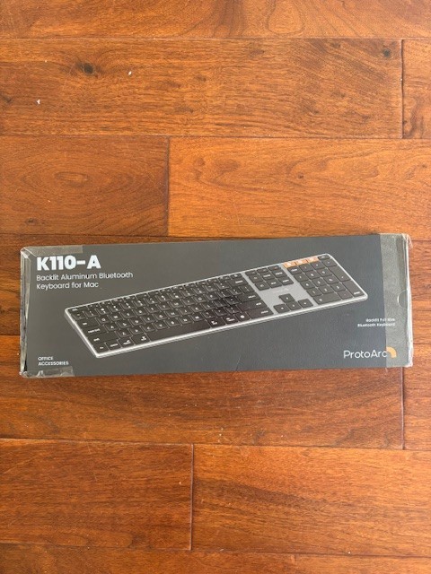 ProtoArc K110-A Backlit  Aluminum Bluetooth Keyboard for Mac