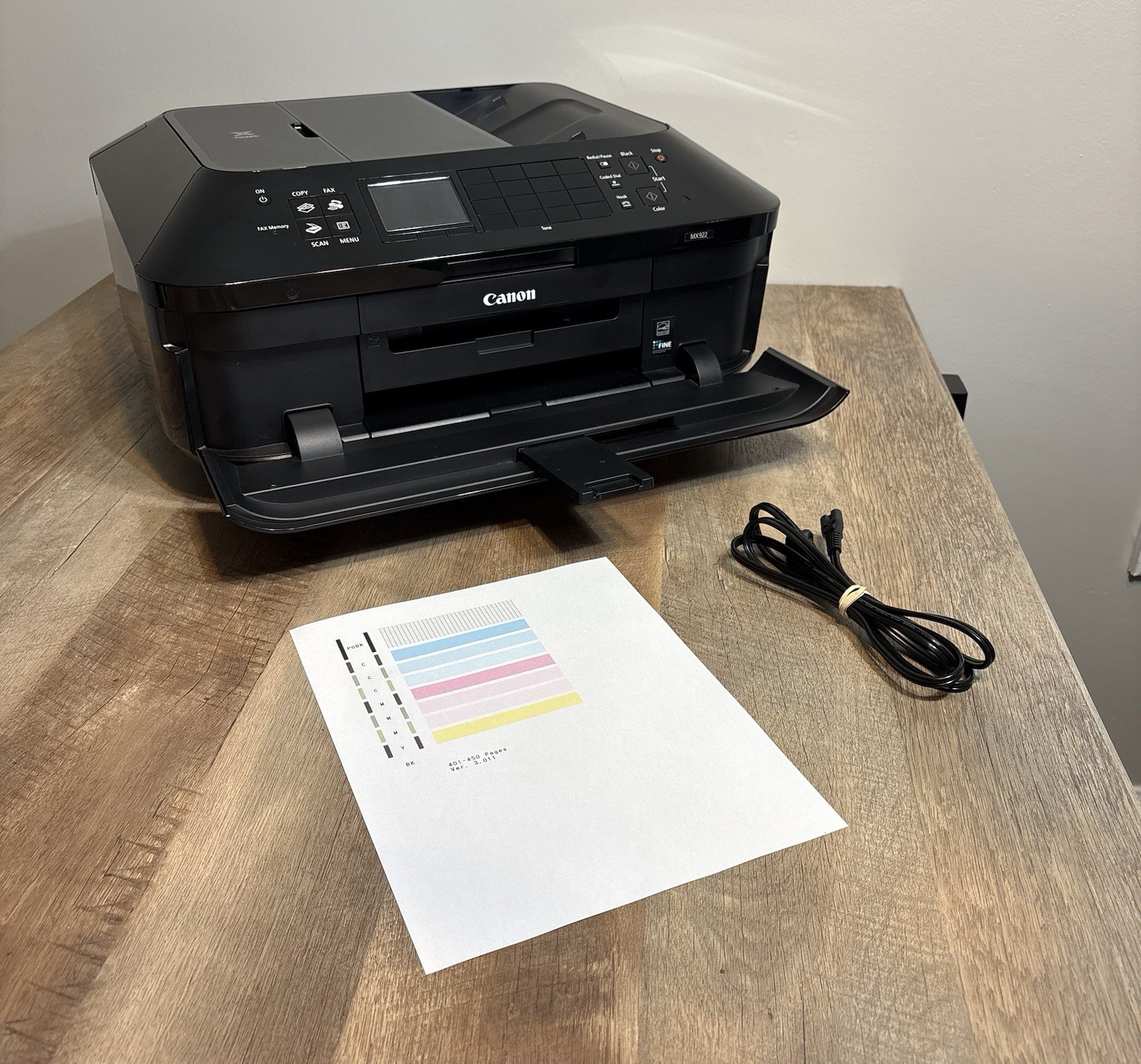 Canon MX922 Color Inkjet Printer 400 Page Count LOW USE All-In-One Wi-Fi Duplex