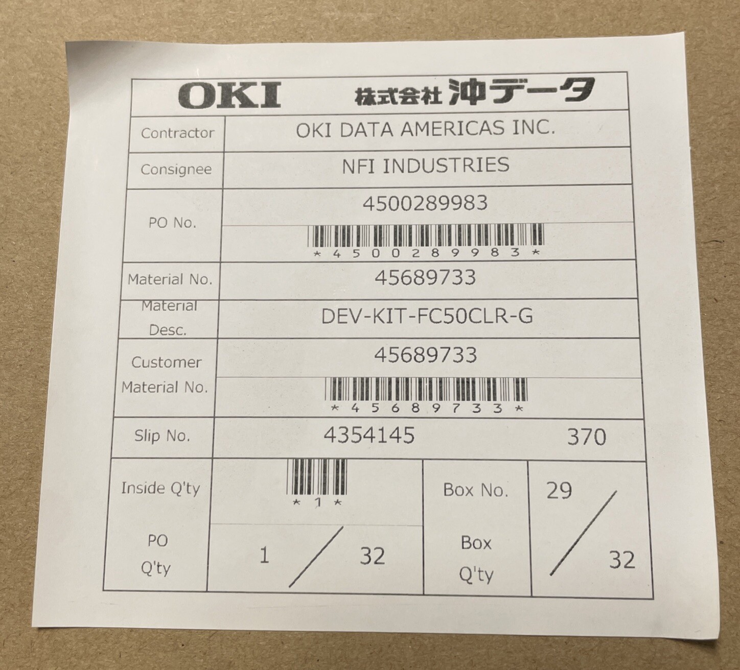 Toshiba eSTUDIO 4555C, 5055C DEV-KIT FC50CLR Developer Kit -Missing Magenta READ