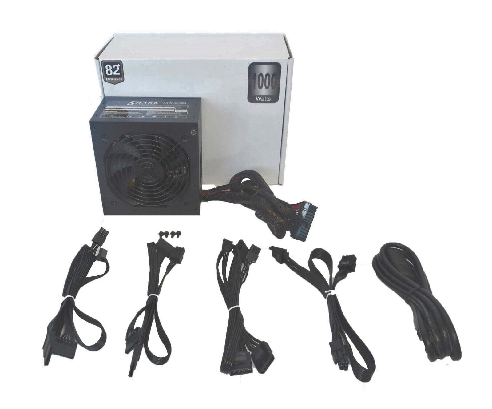 SHARK TECHNOLOGY® 1000W 80+ Modular ATX Quiet 120mm Fan Gaming PC Power Supply