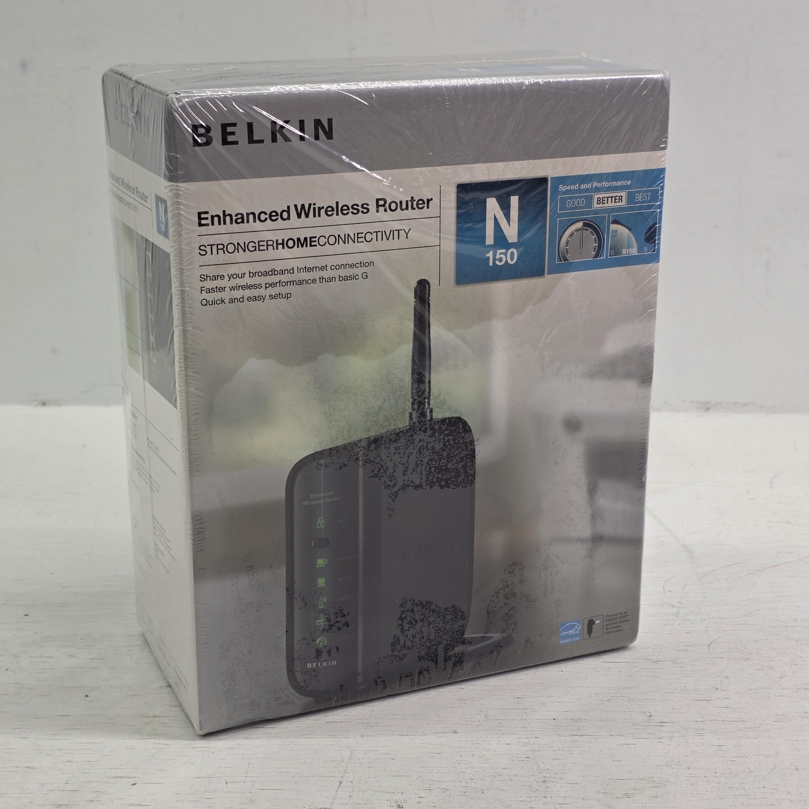 Belkin N150 150 Mbps 4-Port 10/100 Enhanced Wireless Router F6D4230-4-BC Sealed