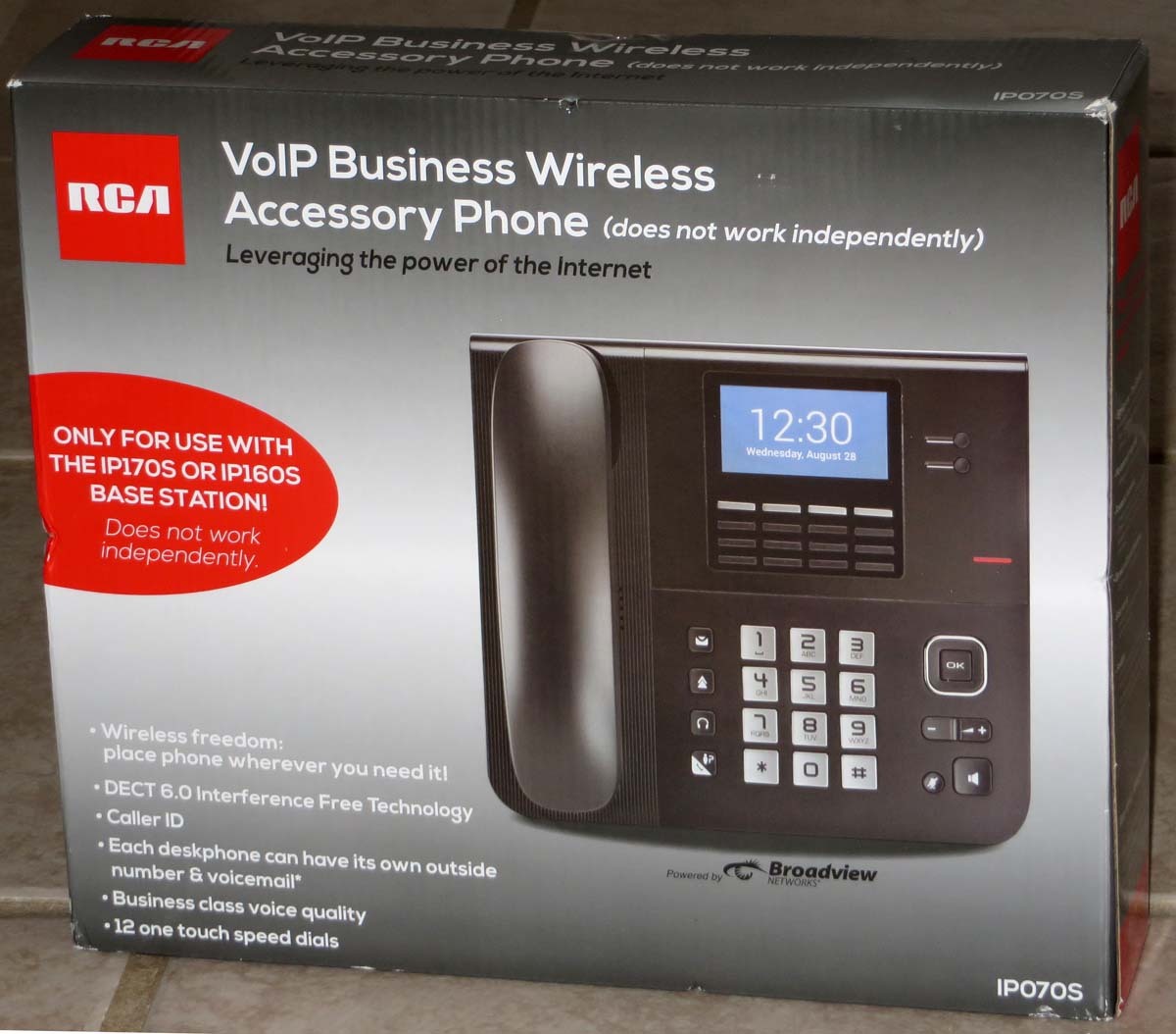 New RCA IP070S 6-Line Cordless Accessory Deskphone For VoIP System IP160S IP170S