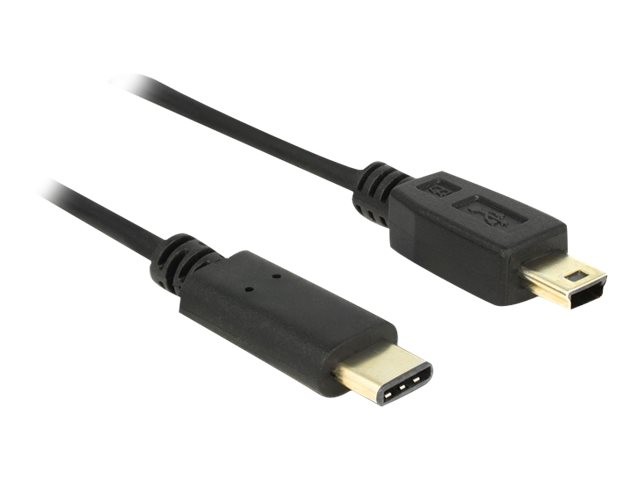 Delock USB2.0-C/USB2.0 Mini-B Mini-USB B USB C 2.0 Male/Male 83336