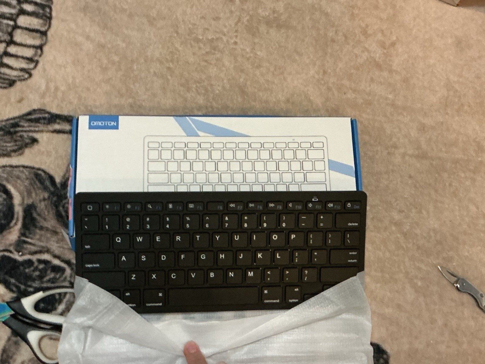 OMOTON KB066 Wireless Compact Portable Keyboard Black English QWERTY
