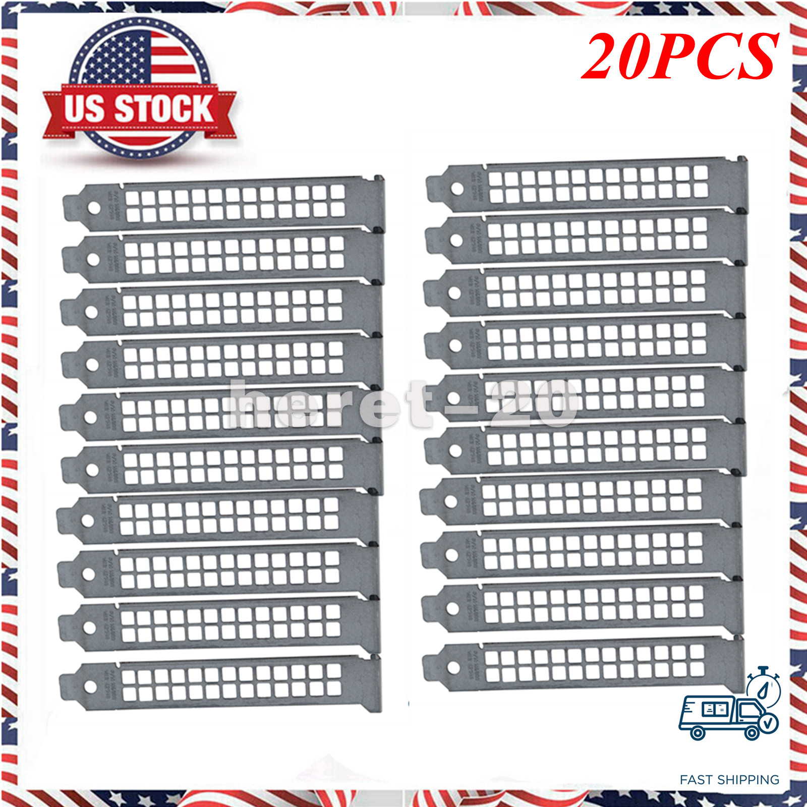 Lot of 20 For Dell Full Height PCI Blank Slot Covers 7010 960 7020 9020 9010