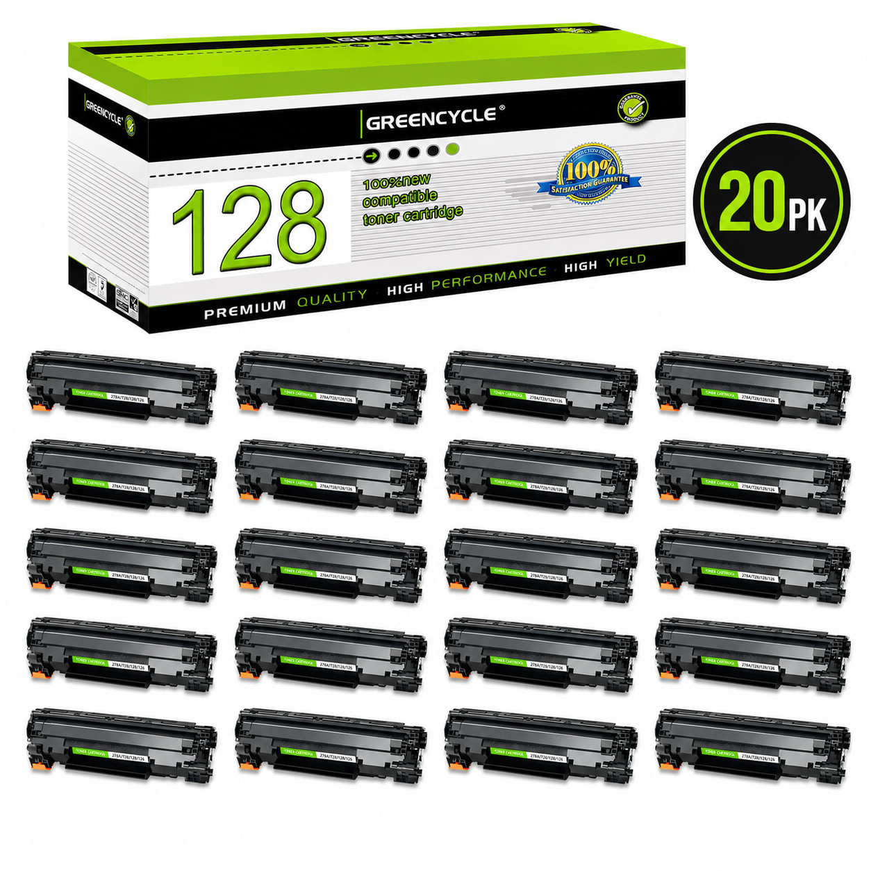 20 Pack CRG128 Toner Cartridge fits for Canon ImageClass MF4550d MF4450 MF4570dn