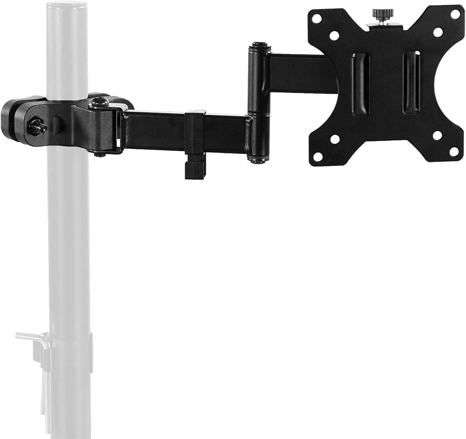 Universal Full Motion Pole Mount Monitor Arm with Removable 75mm and 100mm VE...