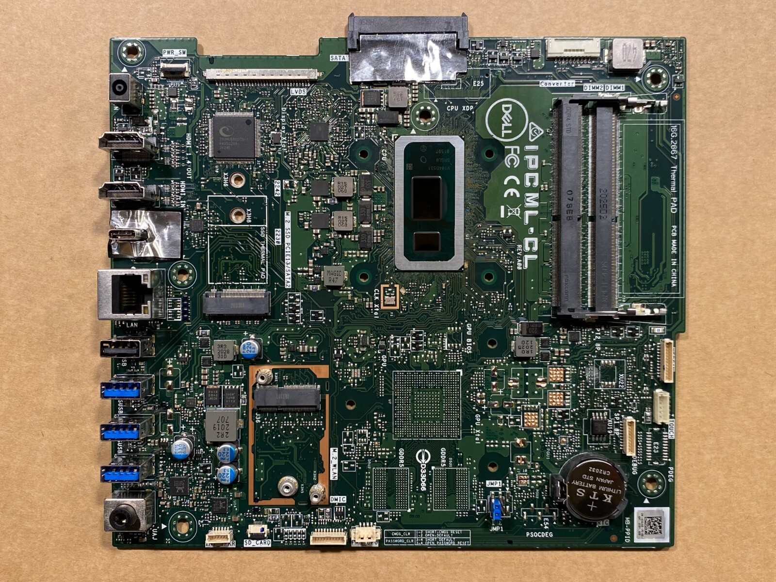 NEW Dell Inspiron 24 5490 27 7790 AIO Intel Motherboard i3-10110U C8JG6 IPCML-CL