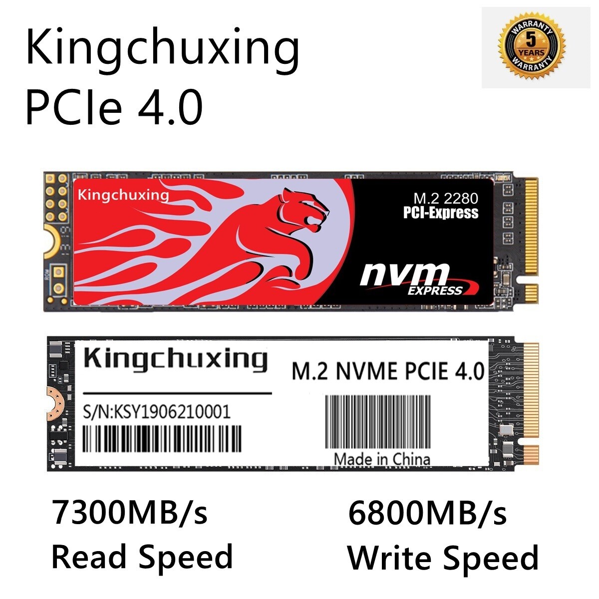 2TB 1TB Internal Gaming SSD For PS5 PCIe 4x4 NVMe 7300MBS Solid State Drive