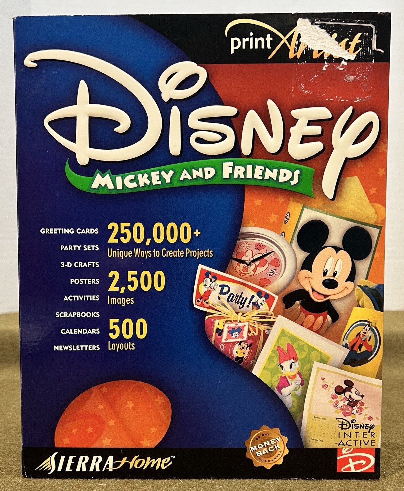 Disney Mickey And Friends Print Artist Designer 2001 PC Sierra Home