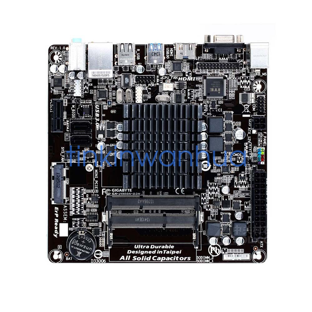 For Gigabyte GA-J1900N-D2H Motherboard DDR3 VGA+ Mini-ITX Mainboard