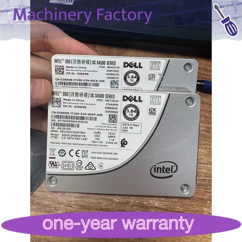 Used 1PCS DELL DC S4500 3.84TB 6Gb/s SATA 2.5'' ENT RI SSD 03RRN8 SSDSC2KB038T7R