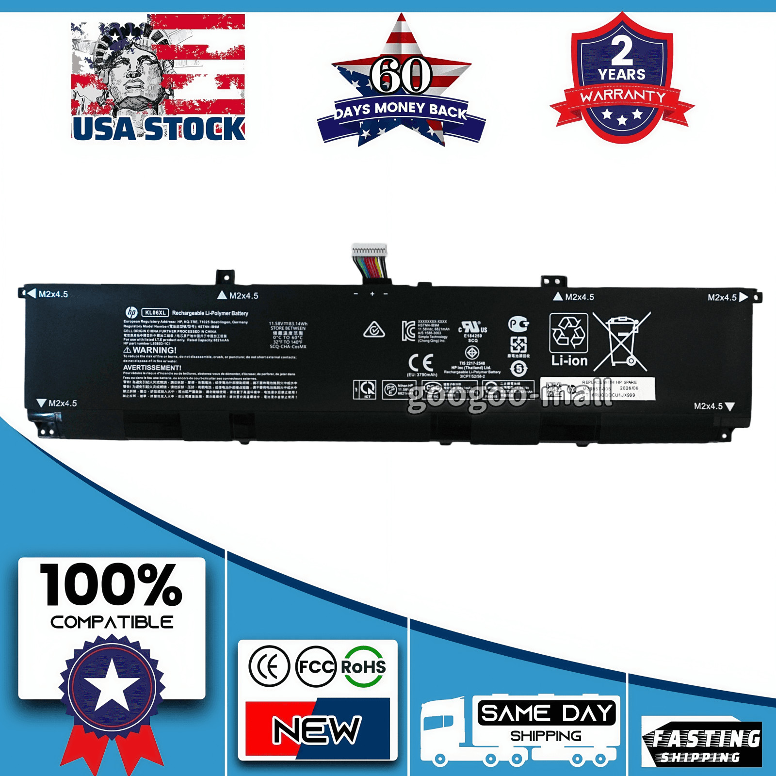 KL06XL Genuine Battery for Hp Envy 15-EP0005NP HSTNN-IB9M L85853-1C1 L85885-005