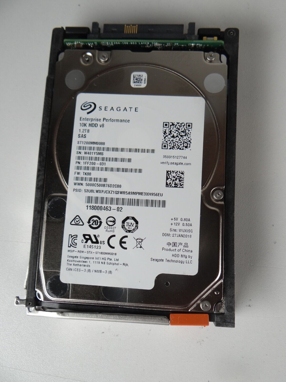 EMC 005050726 118033088-02 1.2TB 10K SAS Hard Drive