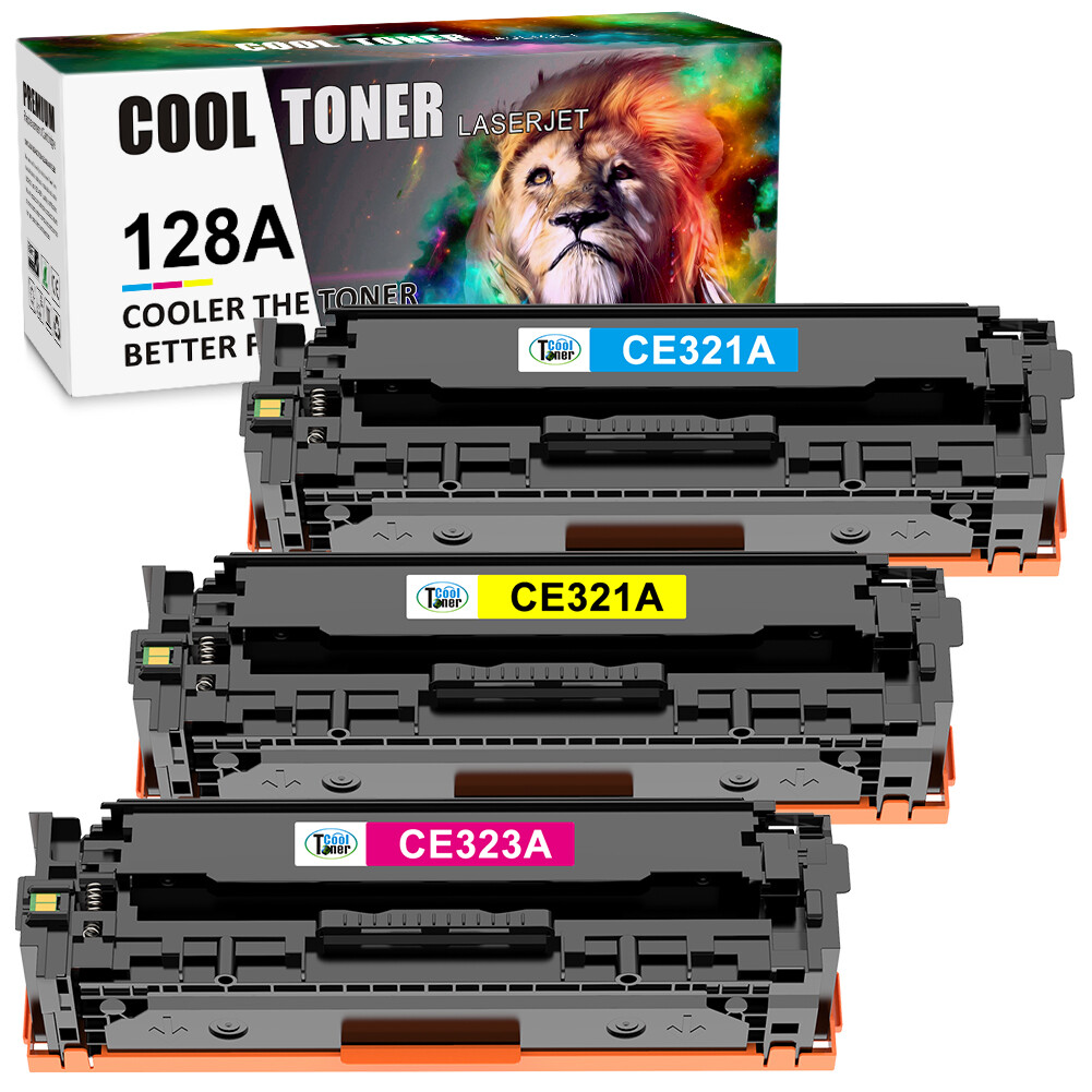 3PK CE320A Color Toner Compatible With HP CE320A 128A CP1525nw CP1525 CM1415fnw