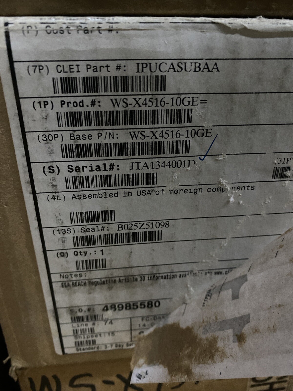 Cisco WS-X4516-10GE Catalyst 4500 Supervisor Engine V-10GE | NEW & BOXED (Optional