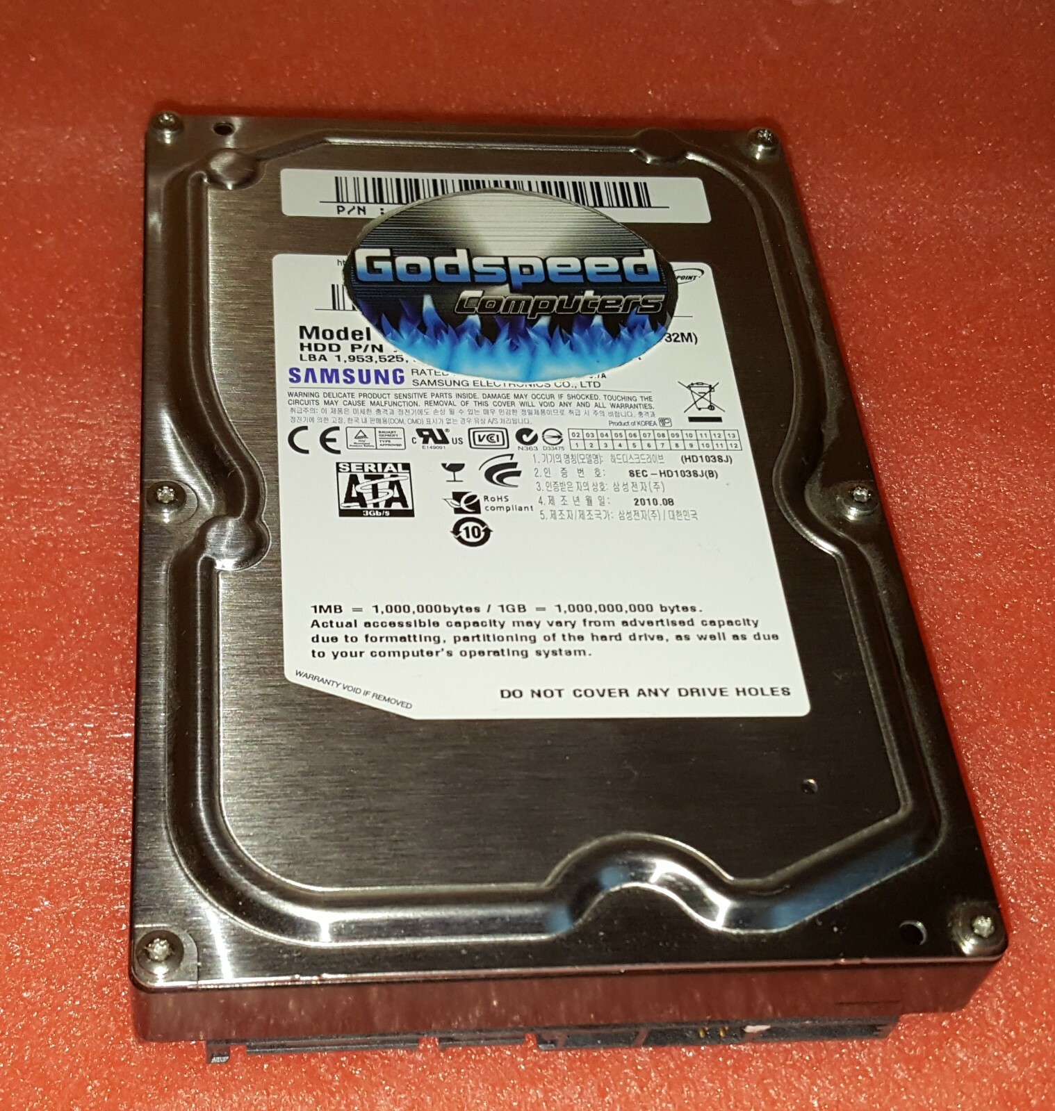 HP Pro 3400 - 1TB SATA Hard Drive with Windows 10 Home 64-Bit Preloaded