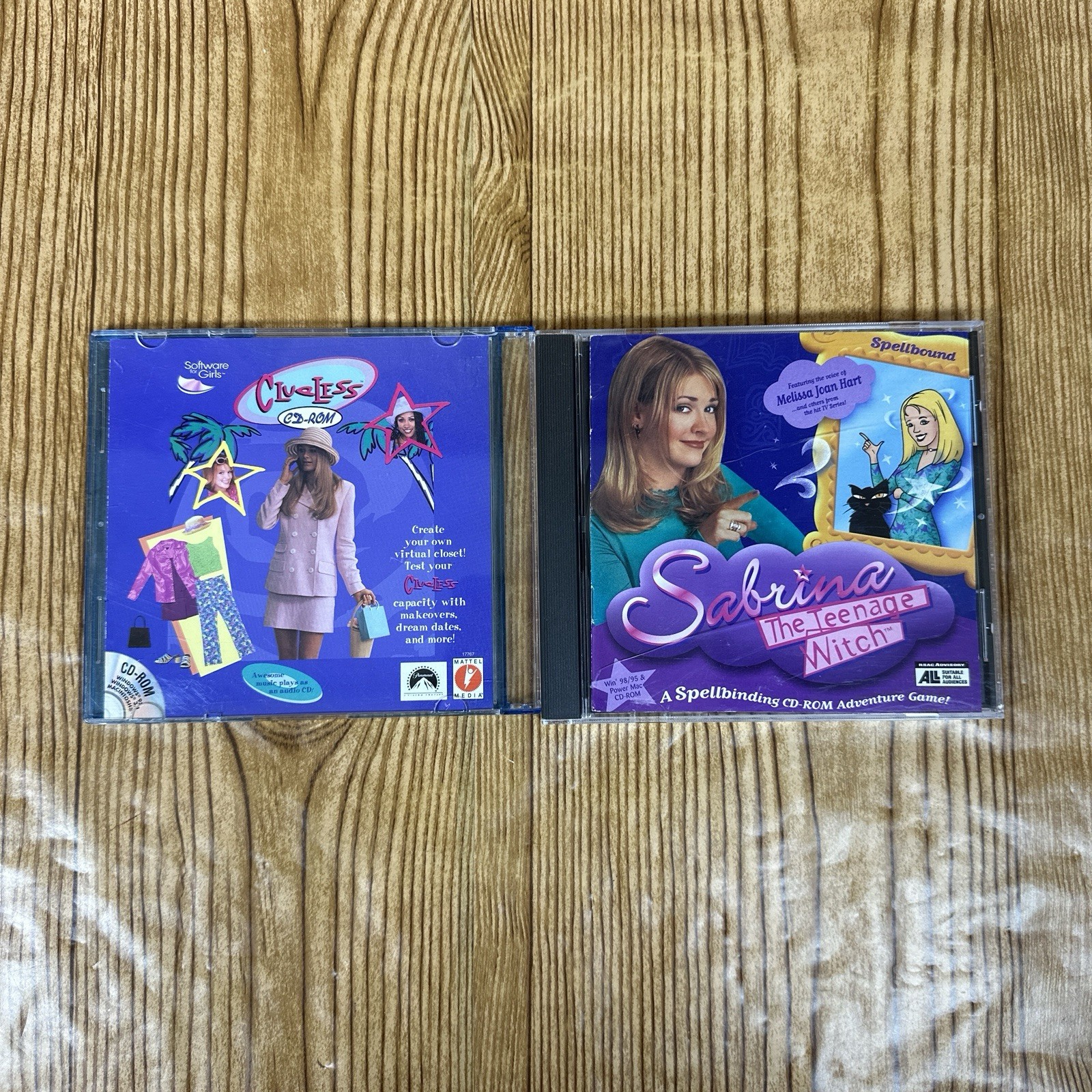Vintage 1997 Mattel Clueless CD Rom Sabrina Teenage Witch Game Windows PC Mac