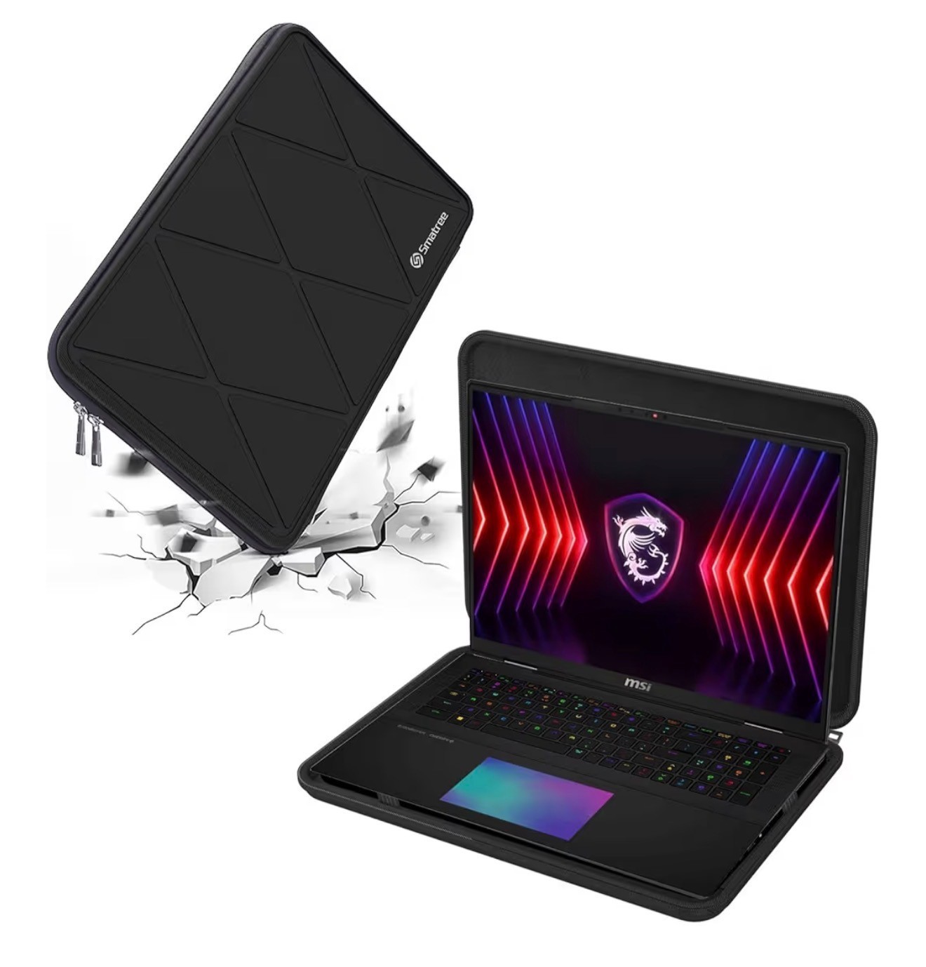 Smatree A1700 Hard EVA Laptop Sleeve Case for 18" MSI Titan HX CreatorPro Black