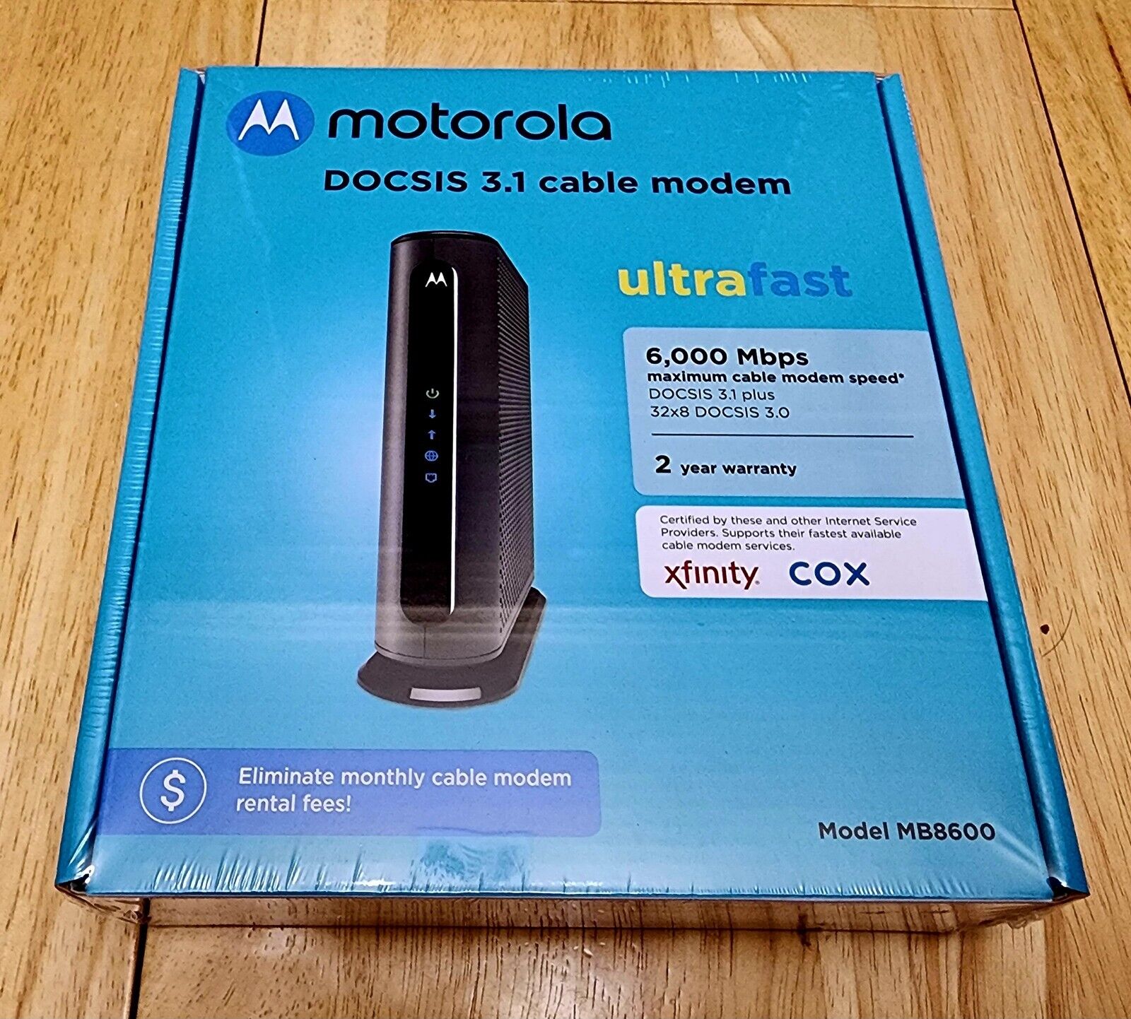 NEW Motorola MB8600 DOCSIS 3.1 Internet Cable Modem 6000mbps SEALED