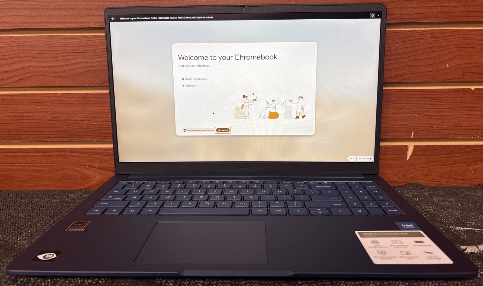 ASUS Chromebook CX15 Laptop, 15.6 in FHD IPS LCD Display, Intel Processor N50,
