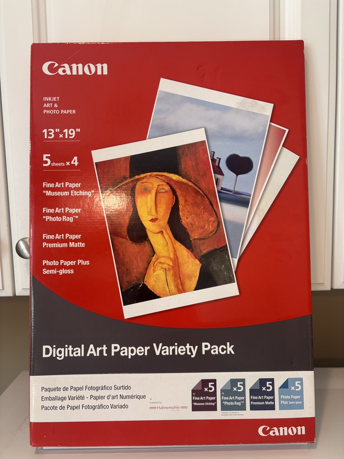 Canon Fine Art Paper Variety Pack 3"x19" 20 sheets DAP-101 OPEN Box