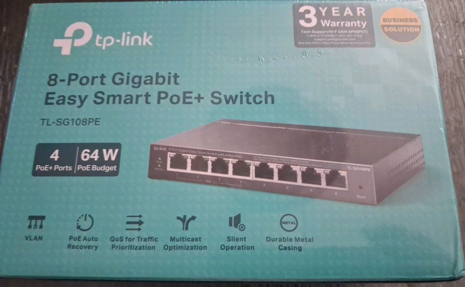 TP-Link TL-SG108PE V3 | 8 Port Gigabit PoE Switch | Easy Smart Managed | 4 PoE+