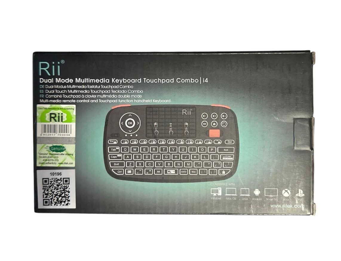 Rii Dual Mode Multimedia Keyboard Touchpad Combo i4 