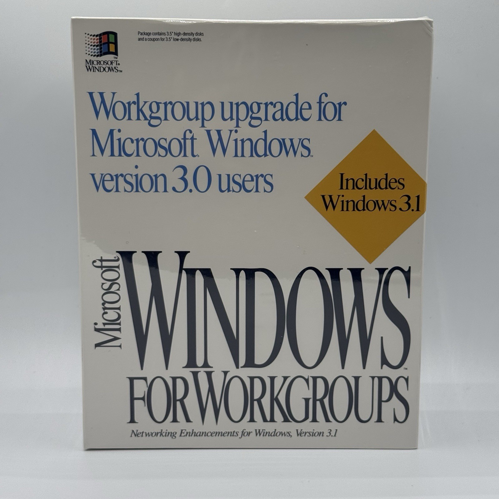 Microsoft Windows for Workgroups 3.1 3.5" Floppy Disk Software New Sealed