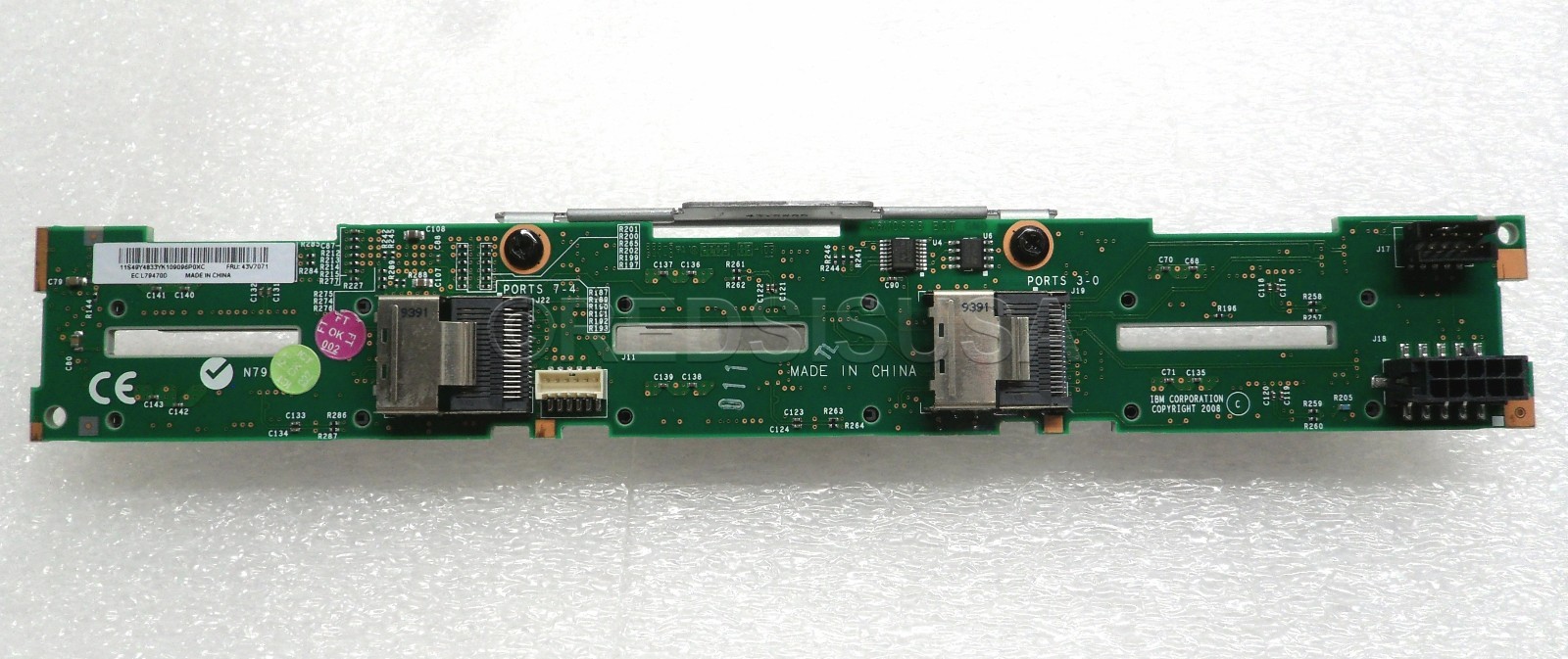 IBM X3550 M2 SAS SATA HDD Backplane Board with Cables PN 49Y4833 43V7071