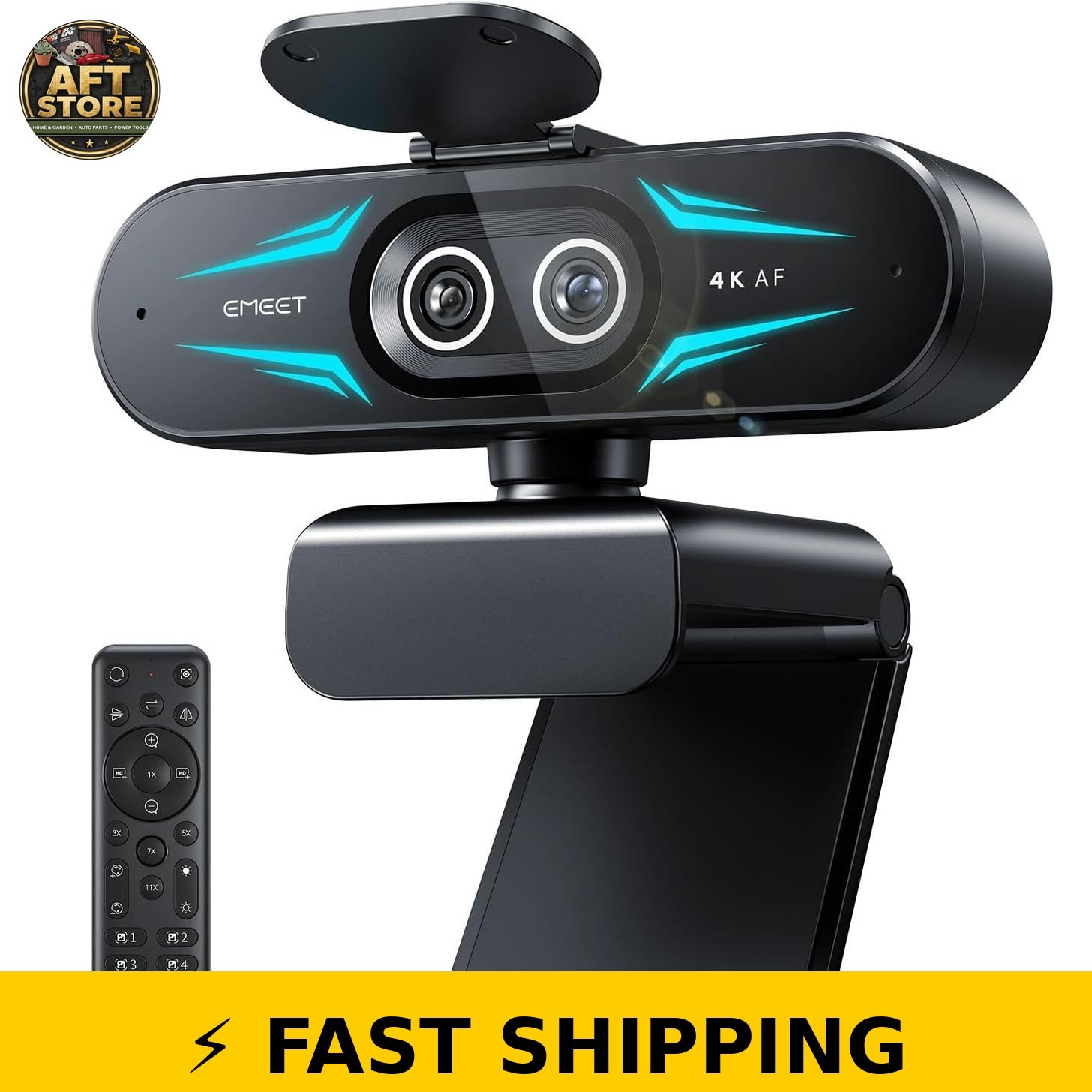 EMEET C60E 4K Dual-Camera Webcam - Wide Angle & Telephoto