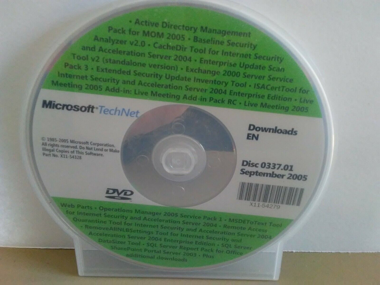ITHistory (2005/09) IBM PC Software: MICROSOFT TechNet Downloads 0337.01 CD