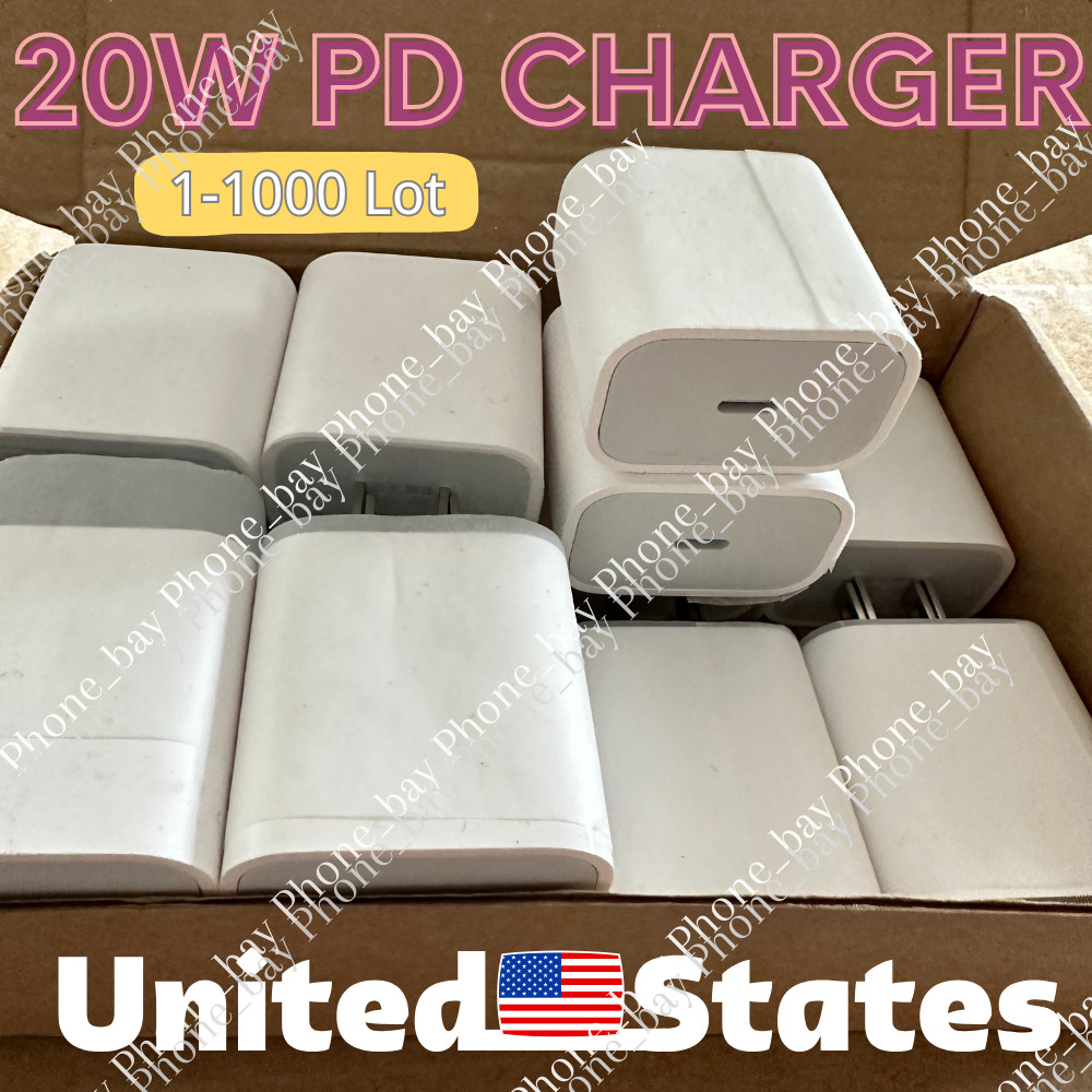 For iPhone 15 14 20W Fast Charger Block USB Type C Wall Power Adapter 1-1000 Lot