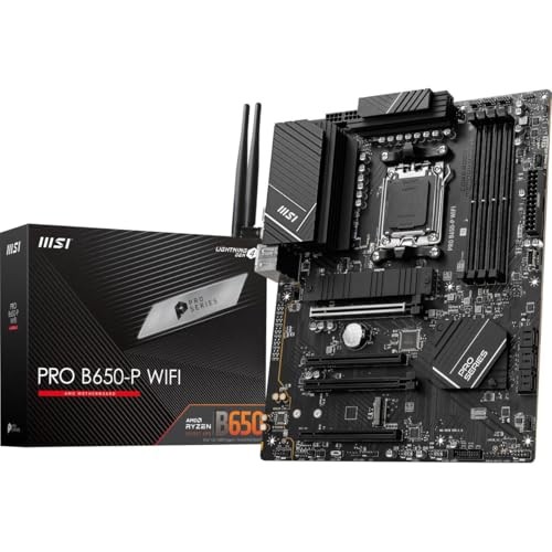 MSI - PRO B650-P WIFI AM5 AMD B650 ATX DDR5 WI-FI 6E MOTHERBOARD - BLACK