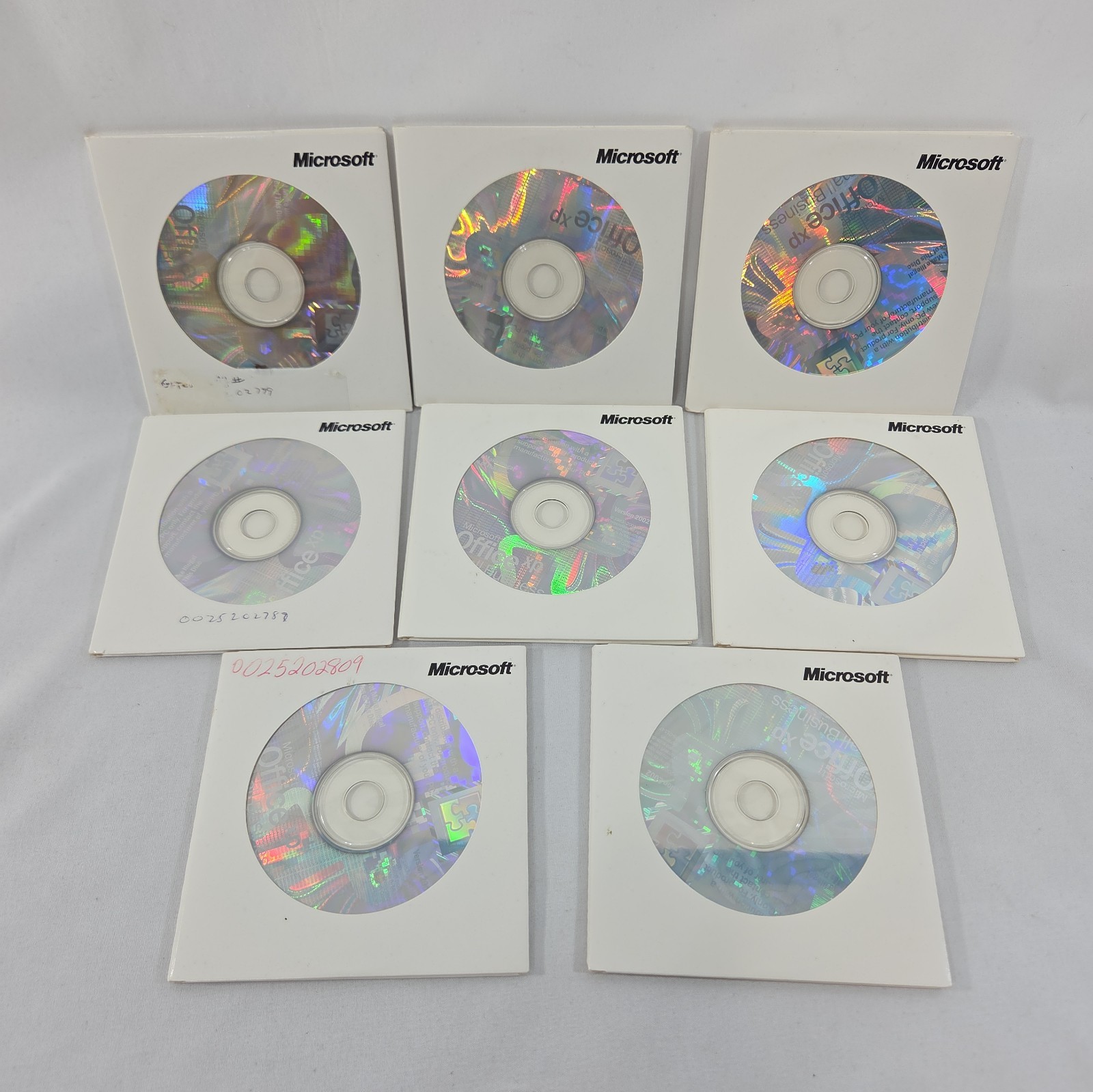 Lot of 8 Microsoft Office XP Small Business 2002  Windows With Product Key 2 CD